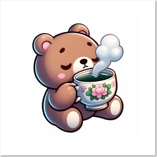 Cute Bear It's My Tea Time Posters and Art